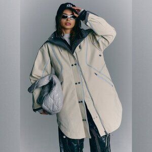 NWT Free People Moon Magic Reflective Rain Parka